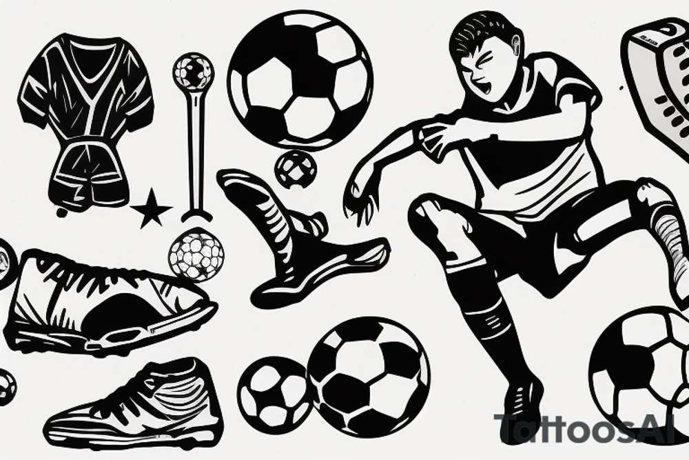 Soccer player making a save tattoo idea
