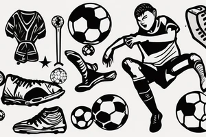 Soccer player making a save tattoo idea