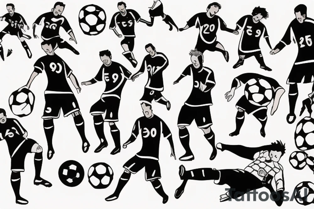 Soccer player making a save tattoo idea