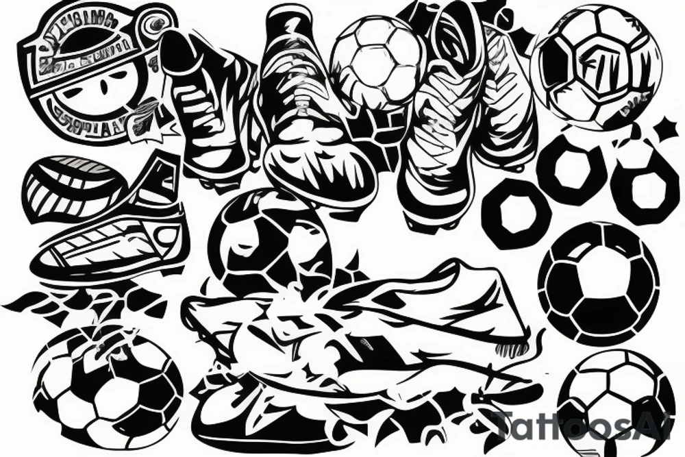 Soccer player making a save tattoo idea