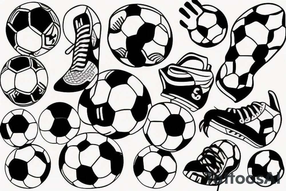 Soccer player diving for the ball tattoo idea