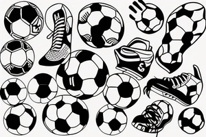 Soccer player diving for the ball tattoo idea