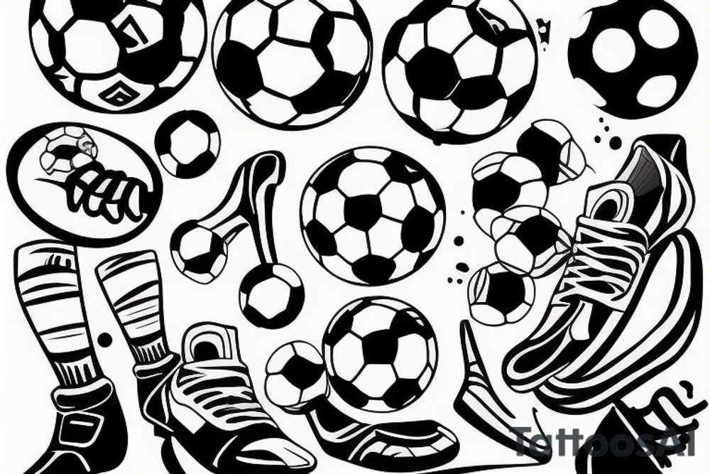 Soccer player diving for the ball tattoo idea Soccer player diving for the ball tattoo idea