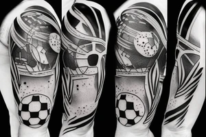 Soccer player diving for the ball tattoo idea