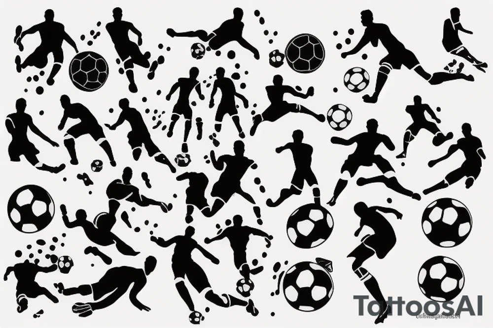 Soccer player diving for the ball tattoo idea