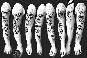 Soccer player diving for the ball tattoo idea