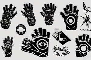 A soccer goalie glove that has imagery of the Oregon coast incorporated into it's design tattoo idea