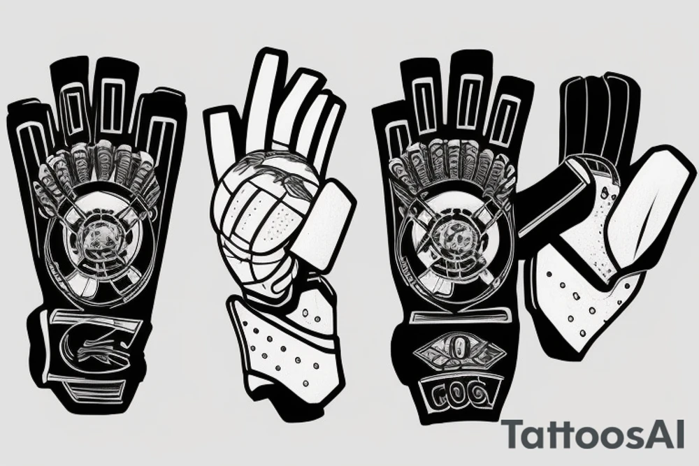 A soccer goalie glove. tattoo idea