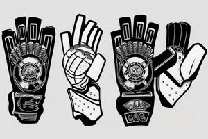 A soccer goalie glove. tattoo idea