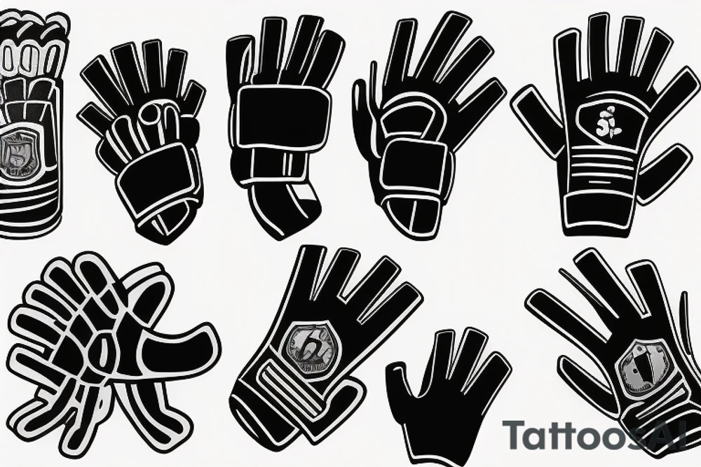 A soccer goalie glove. tattoo idea