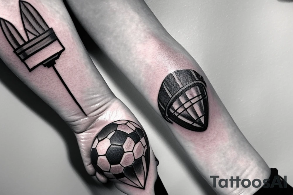 A soccer goalie glove. tattoo idea