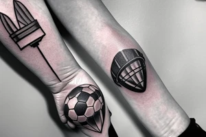 A soccer goalie glove. tattoo idea