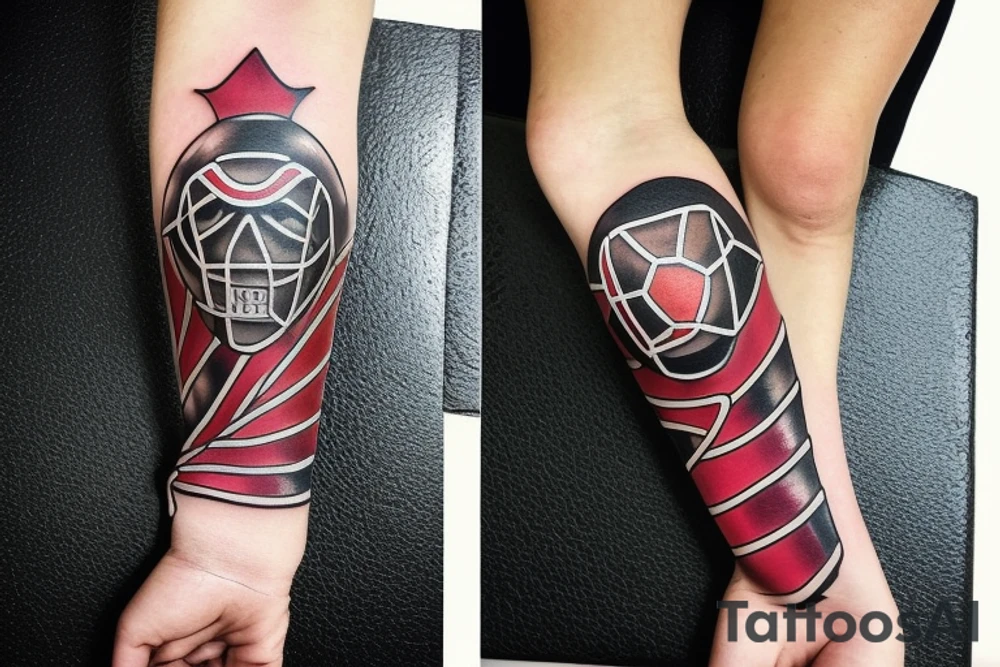 A soccer goalie glove. tattoo idea