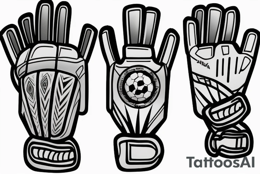 A soccer goalie glove. tattoo idea