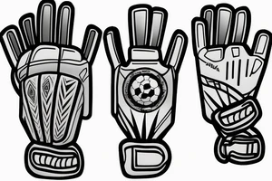 A soccer goalie glove. tattoo idea