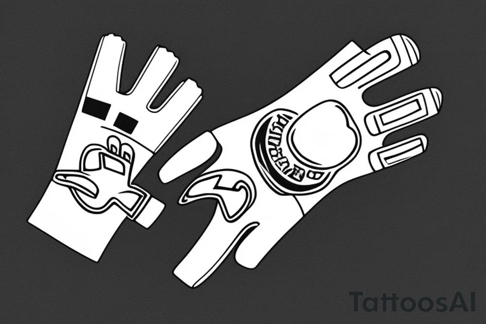 A soccer goalie glove. tattoo idea