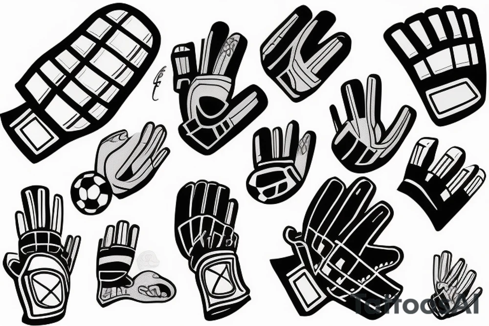 A soccer goalie glove. tattoo idea