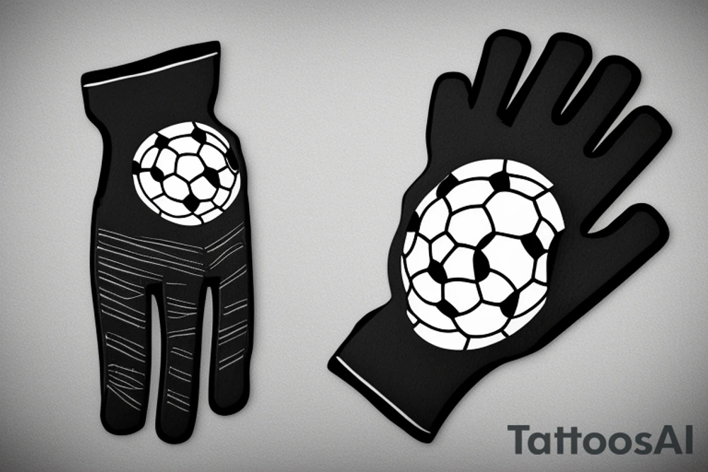 A soccer goalie glove. tattoo idea