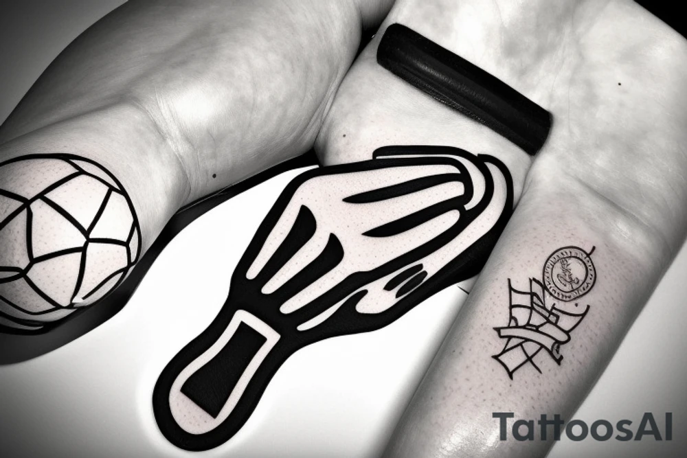 A soccer goalie glove. tattoo idea