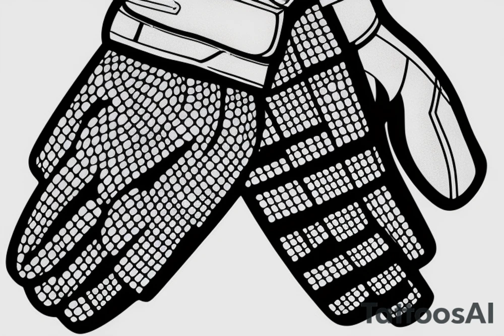 A soccer goalie glove. tattoo idea