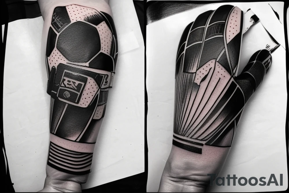 A soccer goalie glove. tattoo idea