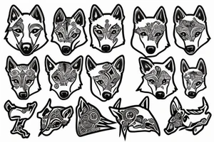 all white husky dog tattoo idea