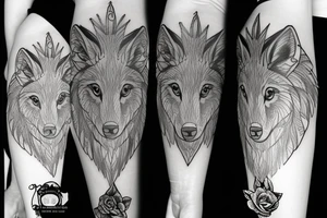 wolf pack tattoo idea