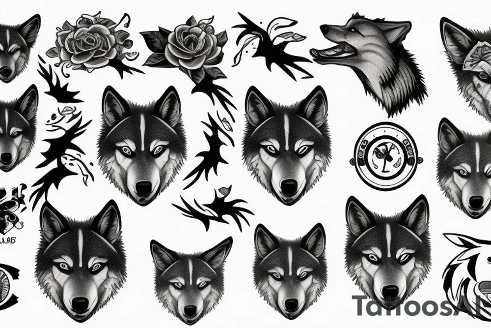 wolf pack tattoo idea