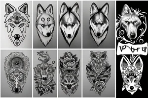 wolf group tattoo idea