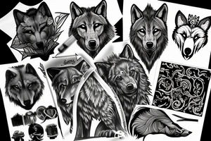 wolf group tattoo idea