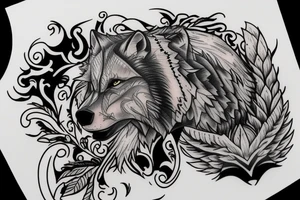 several wolfs tattoo idea