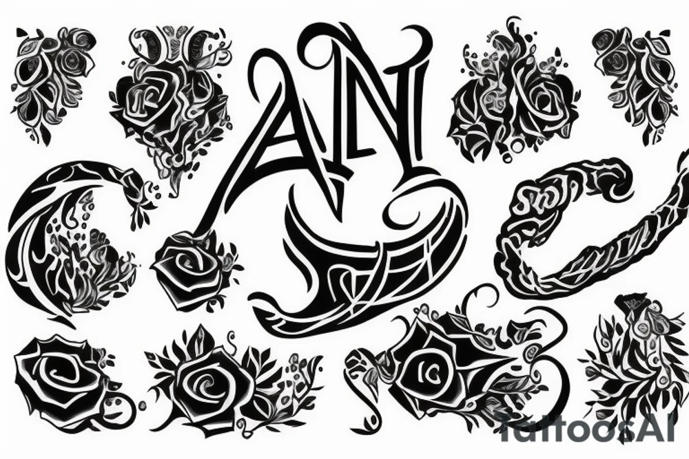 "Avish" with lock tattoo idea