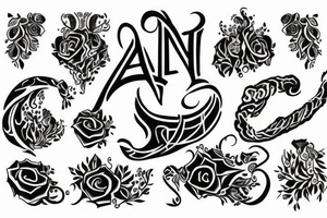 "Avish" with lock tattoo idea