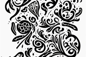 the word "Avish" with lock motif tattoo idea