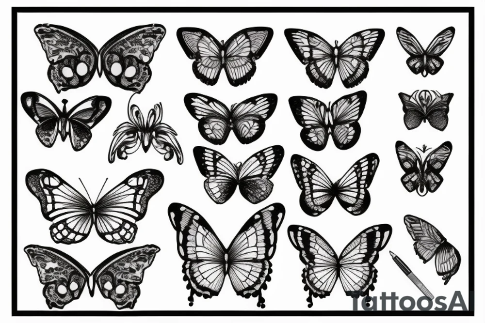 Papillon tattoo idea