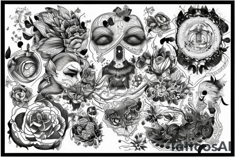 créature imaginaire effrayante tattoo idea