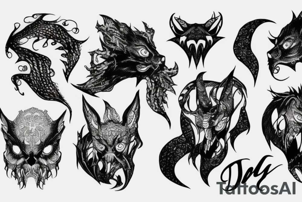 Monster of the night tattoo idea