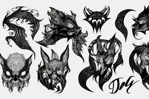 Monster of the night tattoo idea
