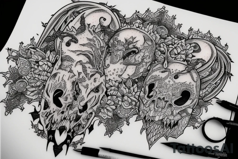 Monster of the night tattoo idea