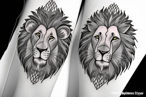 Lion with girl tattoo idea