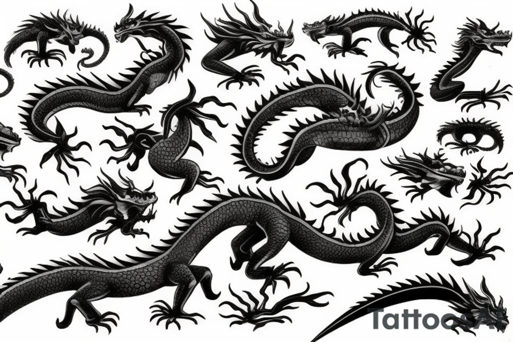 Dragon chinois tattoo idea