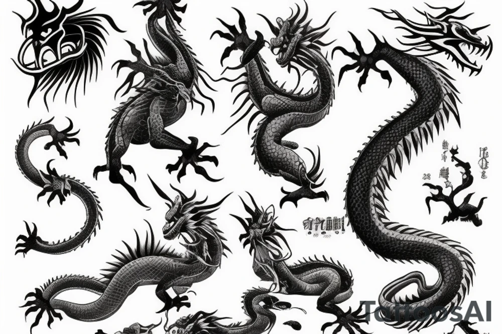 Dragon chinois tattoo idea