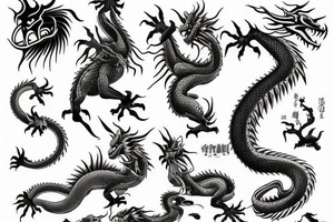 Dragon chinois tattoo idea
