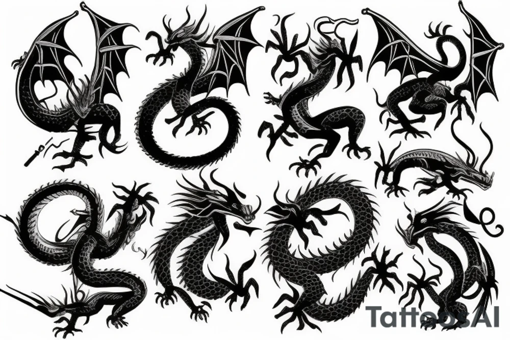 Dragon chinois tattoo idea
