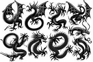 Dragon chinois tattoo idea