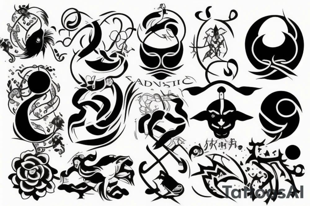 Cancer Zodiac Sign tattoo idea