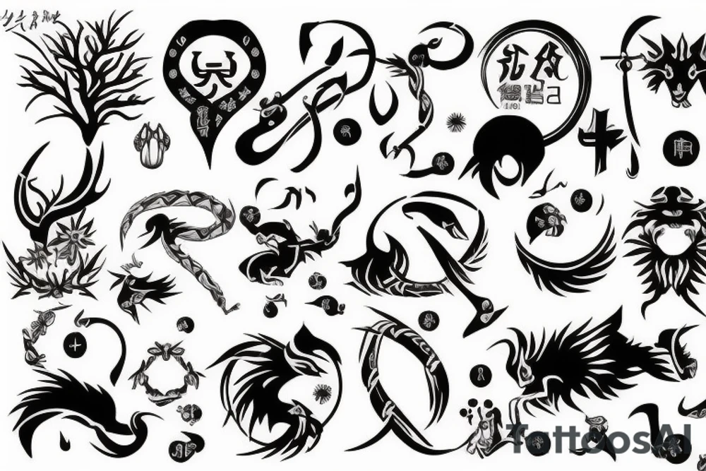 Cancer Zodiac Sign tattoo idea
