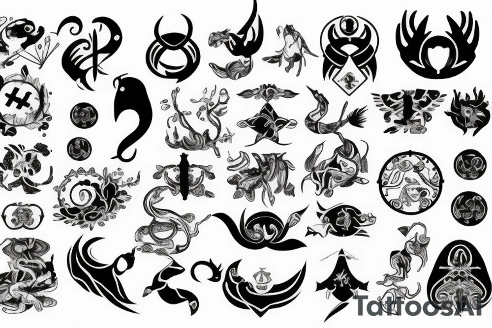 Cancer Zodiac Sign tattoo idea