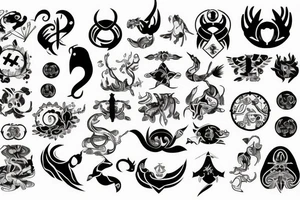 Cancer Zodiac Sign tattoo idea