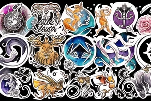 Cancer Zodiac Sign tattoo idea